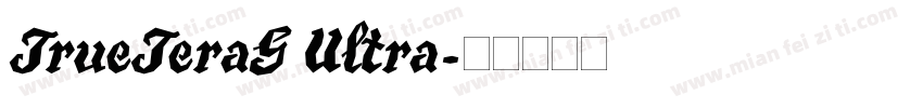 TrueTeraG Ultra字体转换